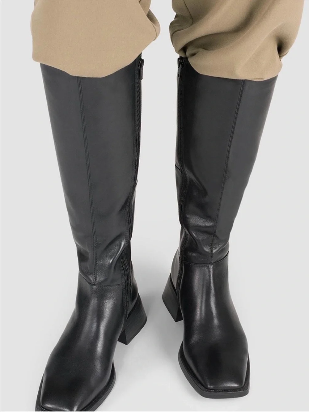 Vagabond Boots Blanca Knee High in Black Leather